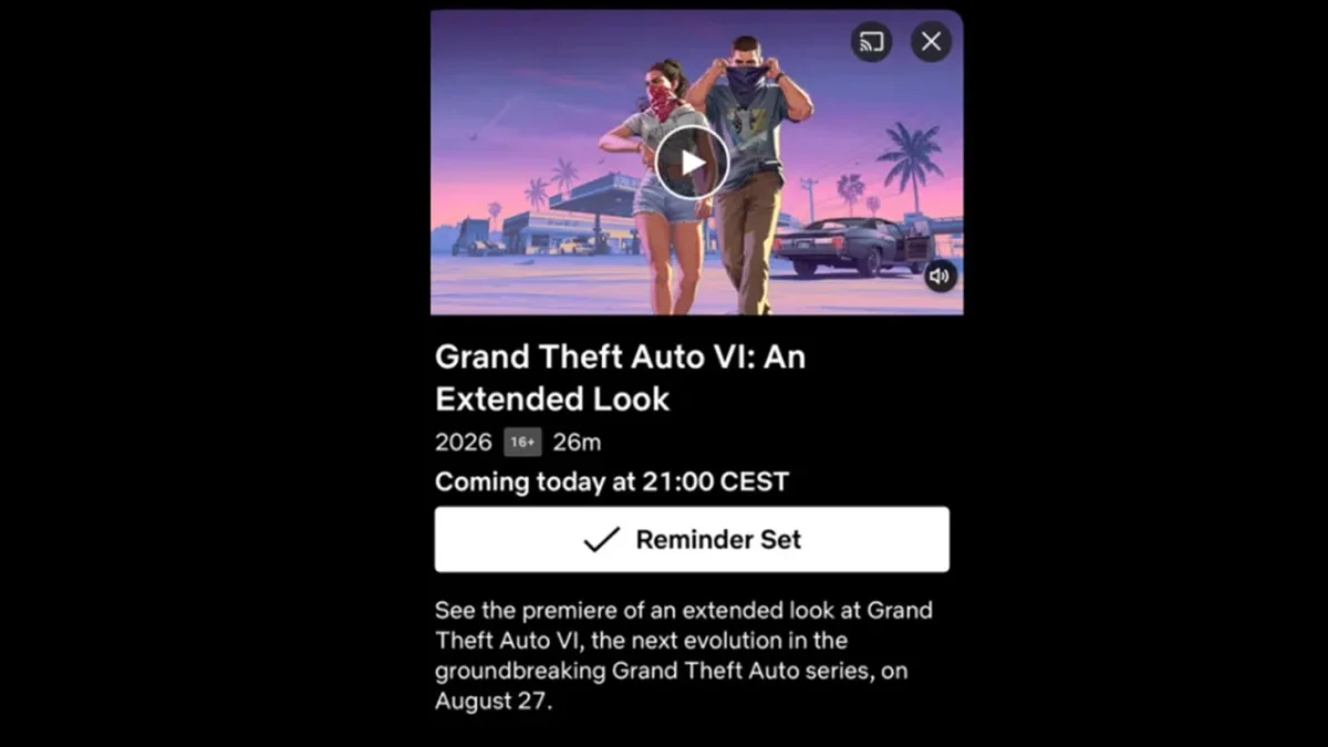 Quanto tempo terá o "novo trailer" de GTA 6 na Netflix?