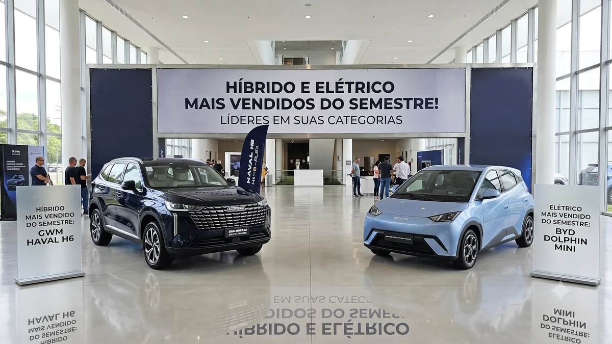 BYD reina em lista de híbridos e elétricos mais vendidos do 1° semestre no Brasil