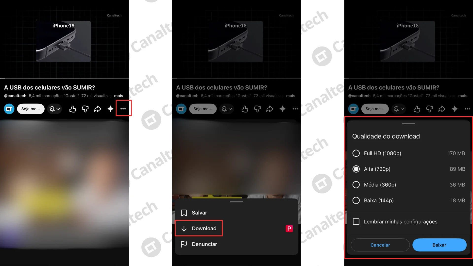Como assistir a vídeos do YouTube offline no celular e economizar dados móveis