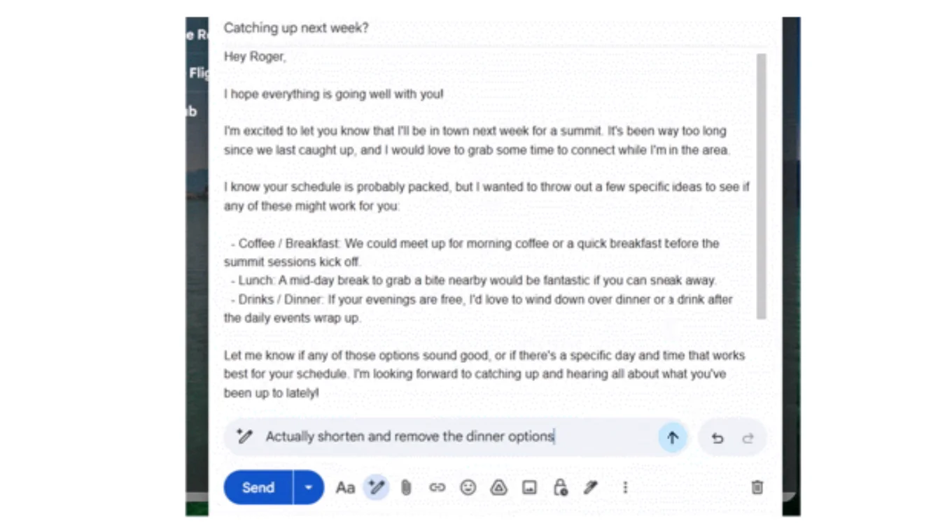 Não curtiu e-mail escrito pela IA? Gmail agora deixa você detalhar o que mudar