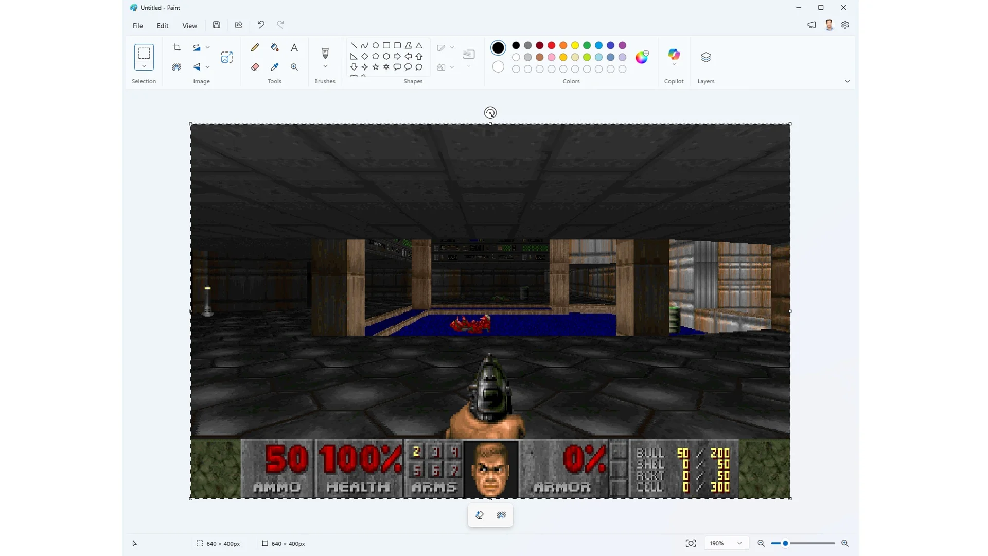 Doom vira jogo dentro do MS Paint e roda a 35 FPS com som