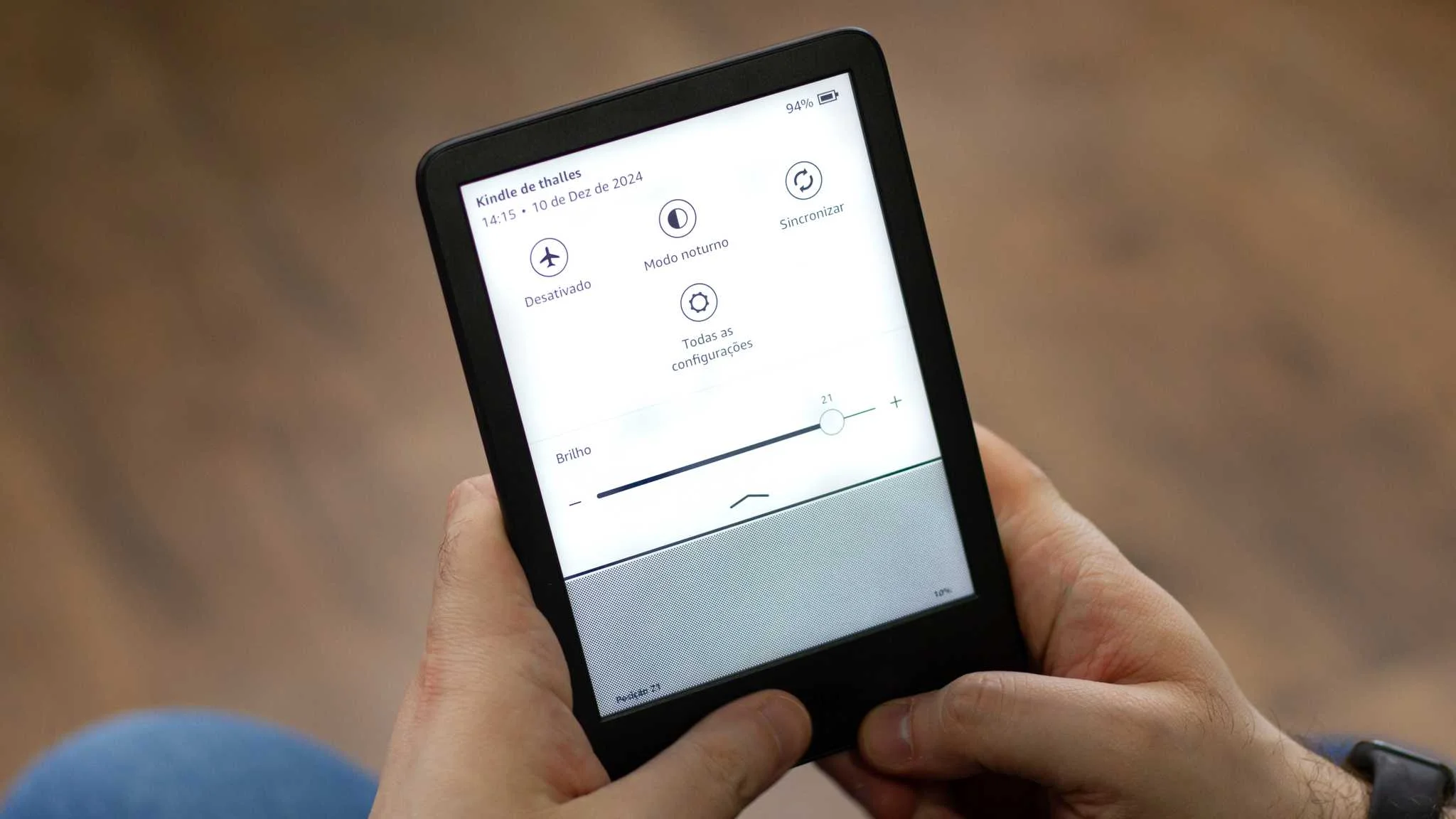 Amazon kindle 11 Atalhos de Configuracões